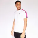 11 Degrees Panel Taped T-Shirt - White/Pink