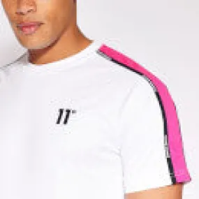 11 Degrees Panel Taped T-Shirt - White/Pink