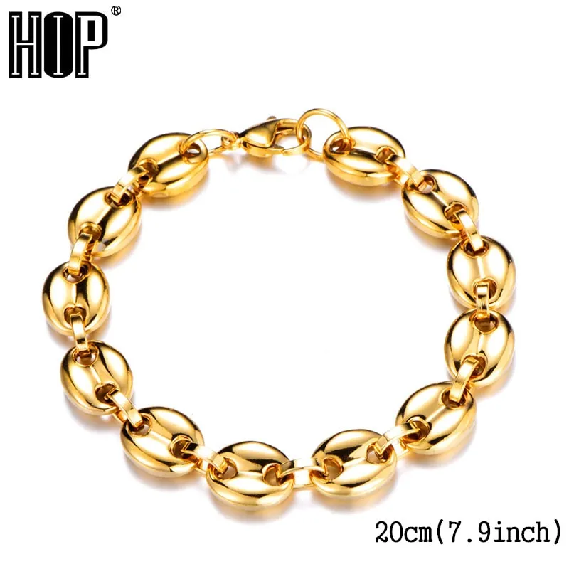 11MM Width Stainless Steel Chain Link Necklace & Bracelet Set