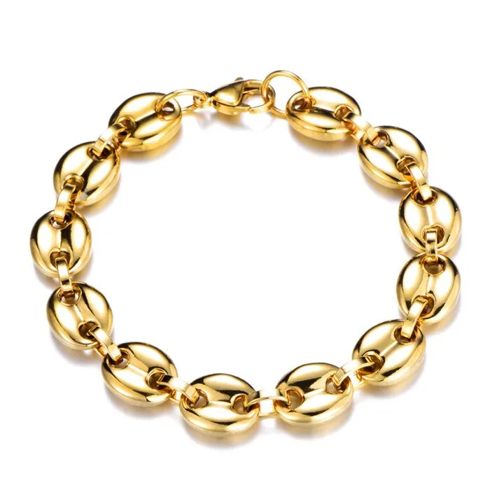 11MM Width Stainless Steel Chain Link Necklace & Bracelet Set