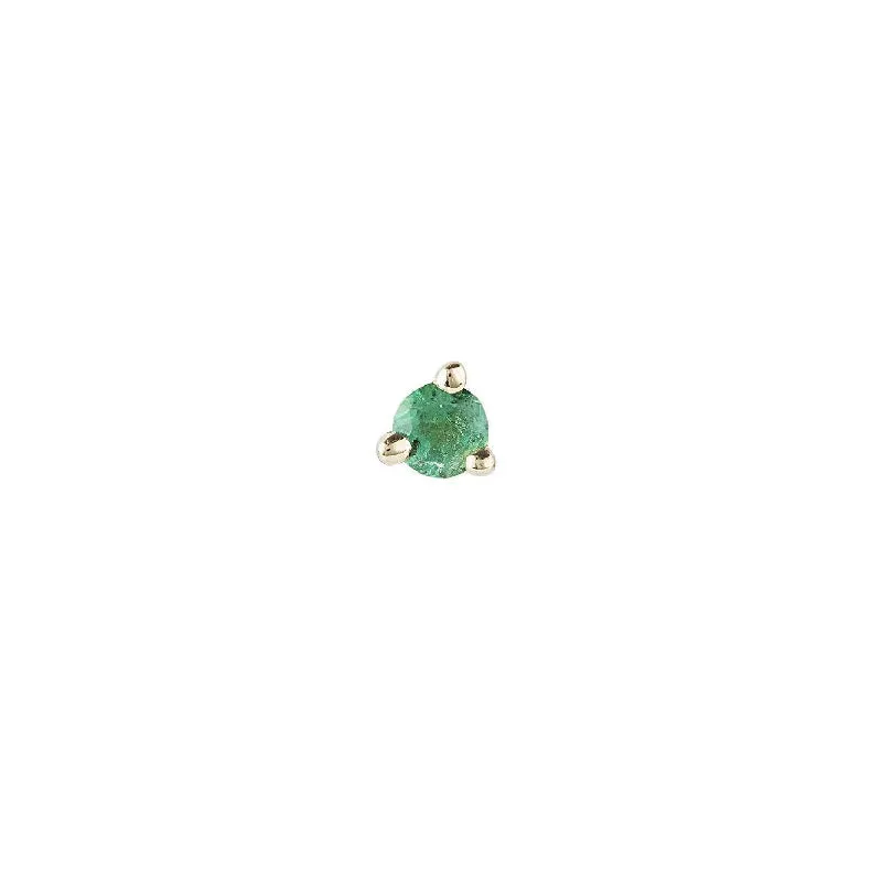 1.5 mm Emerald Dot Stud (Single)