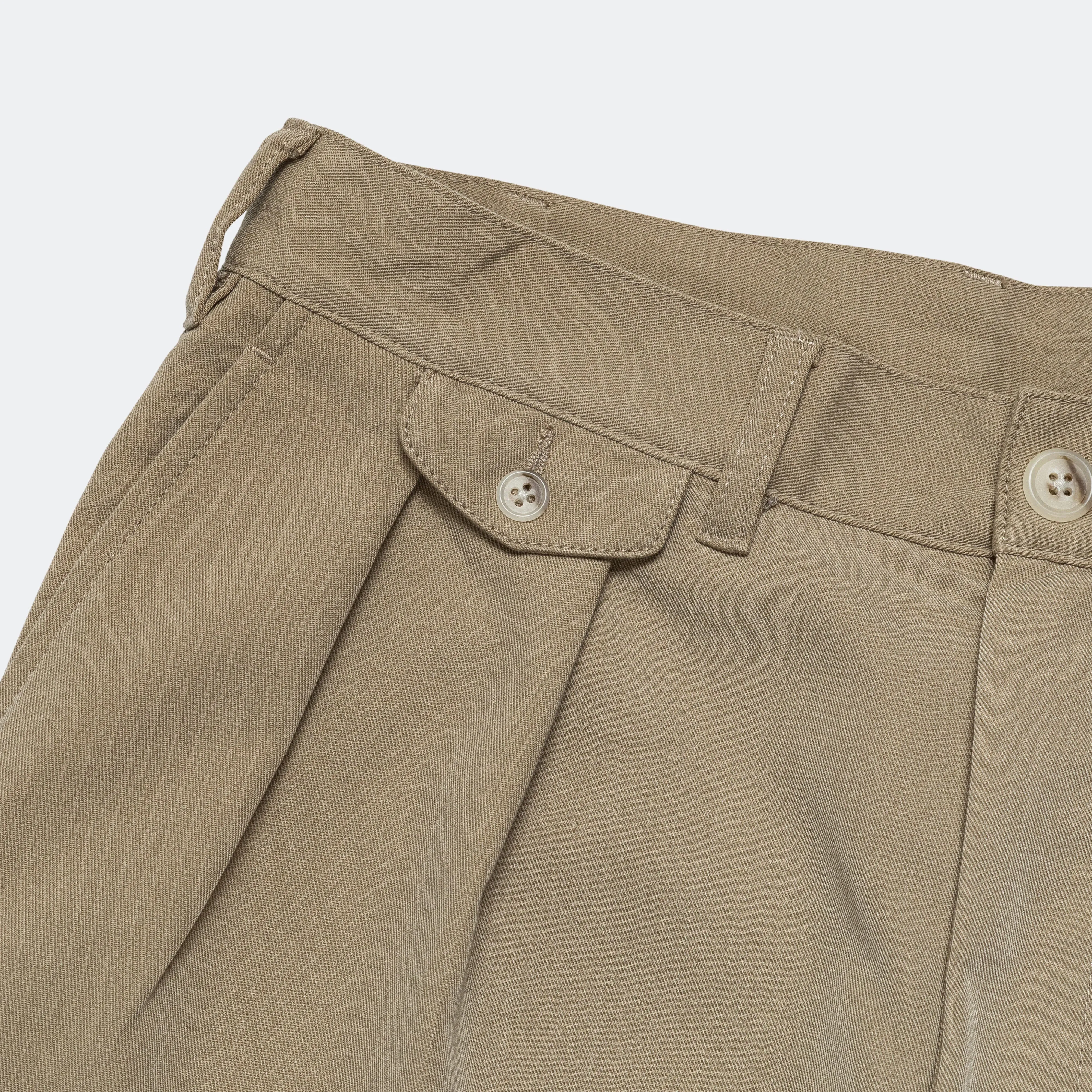 2 Pleats Trousers PE Twill - Sand