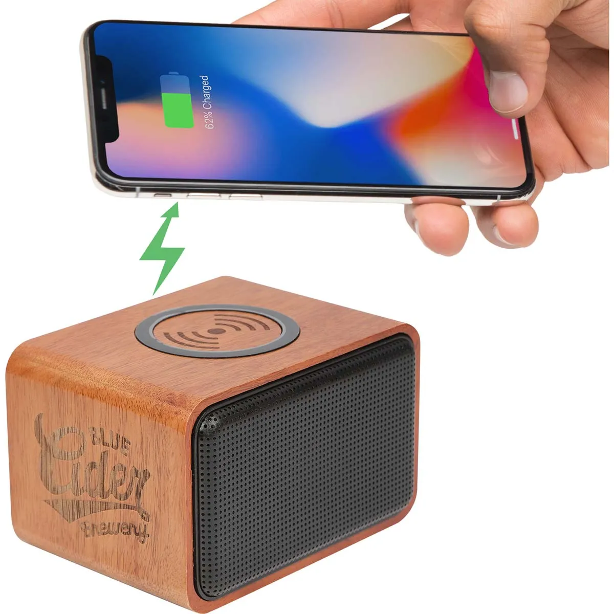 3 Day Leed's Wood Bluetooth Speaker with Wireless Charging Pad