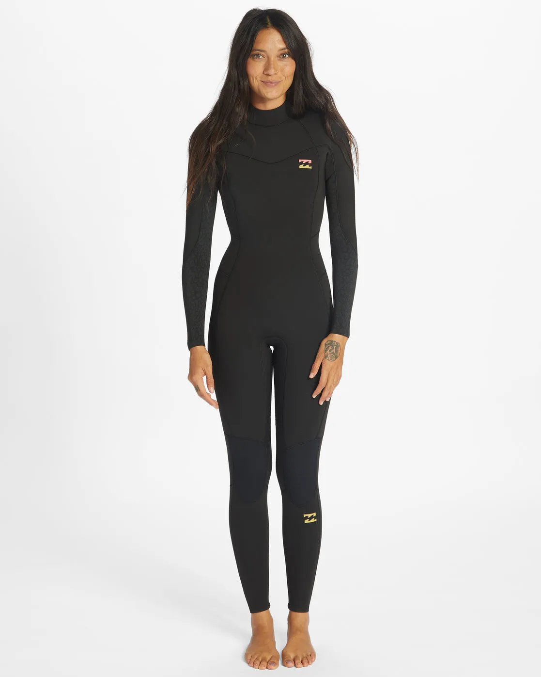 3/2 Synergy Back Zip Full Wetsuit - Wild Black