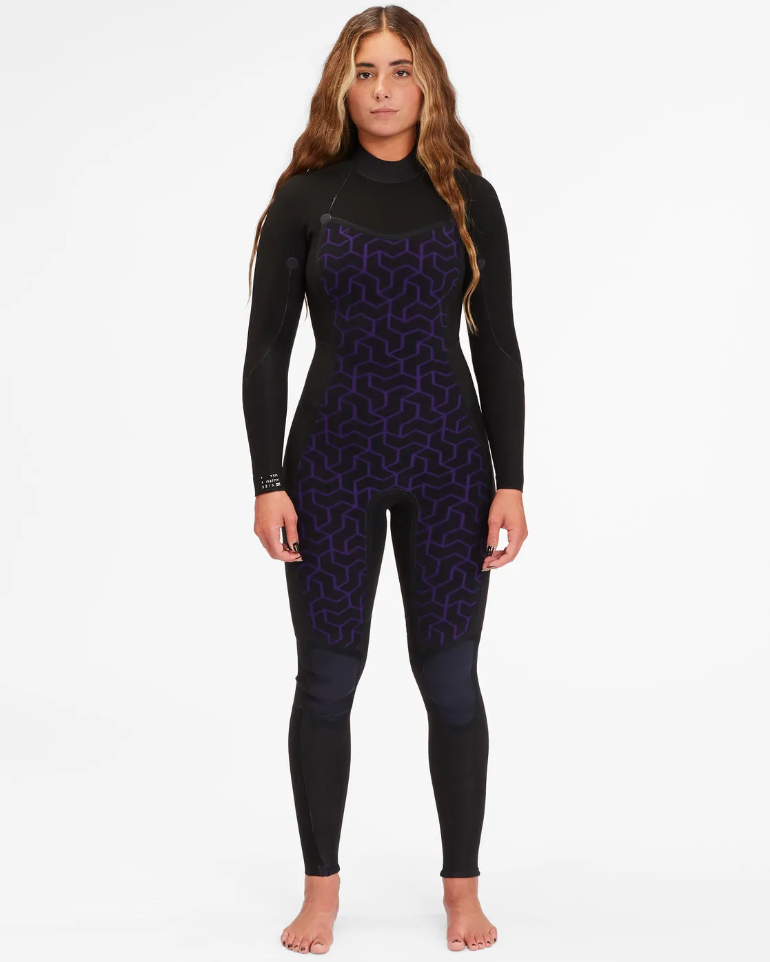 3/2 Synergy Back Zip Full Wetsuit - Wild Black