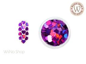 4mm Purple Holographic Heart Glitter