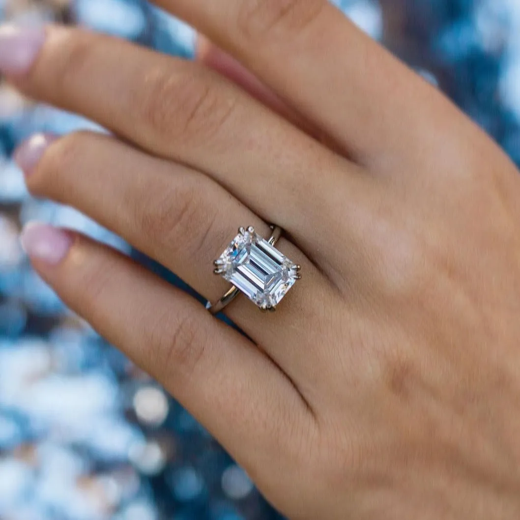 6.20ct Emerald Cut Engagement Ring