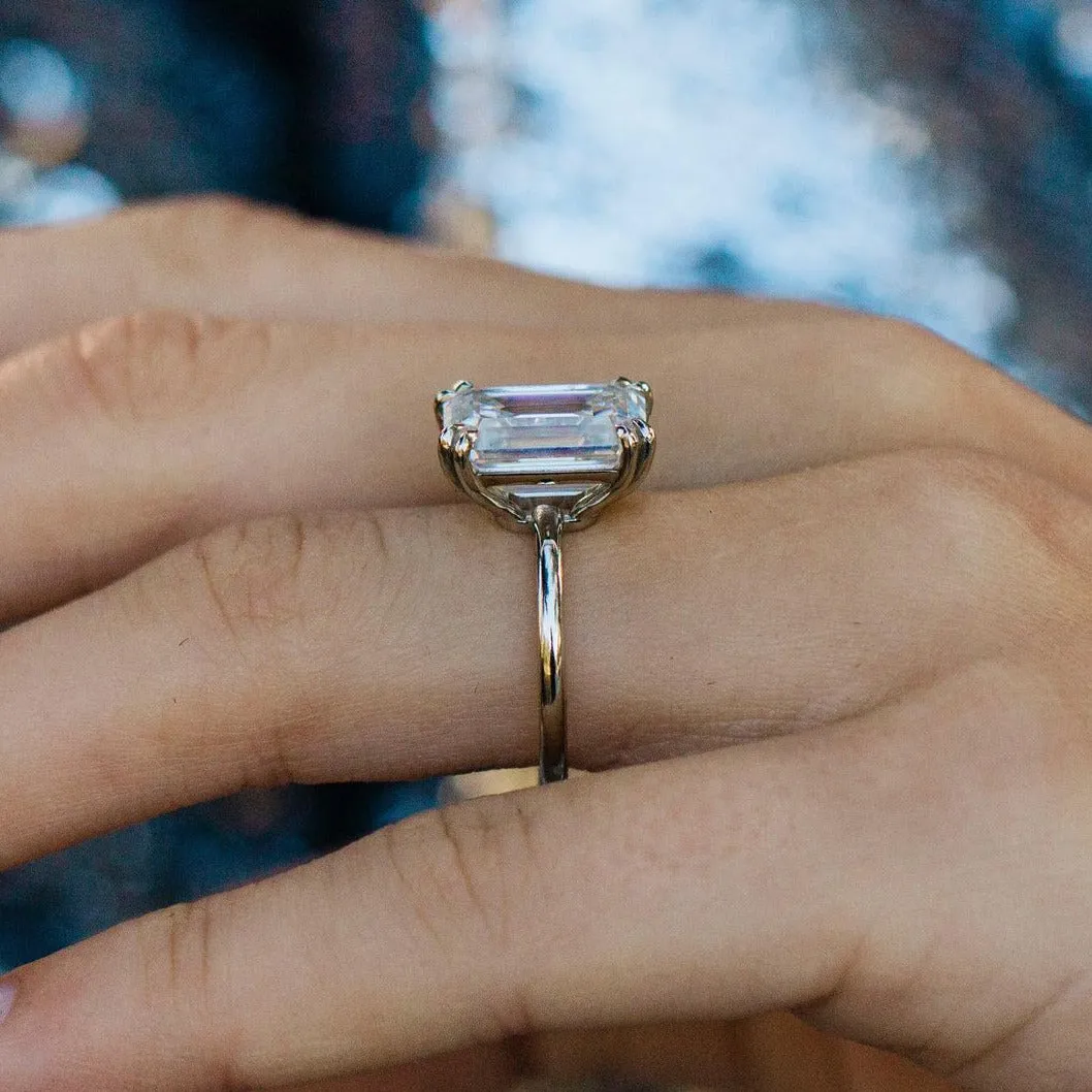 6.20ct Emerald Cut Engagement Ring