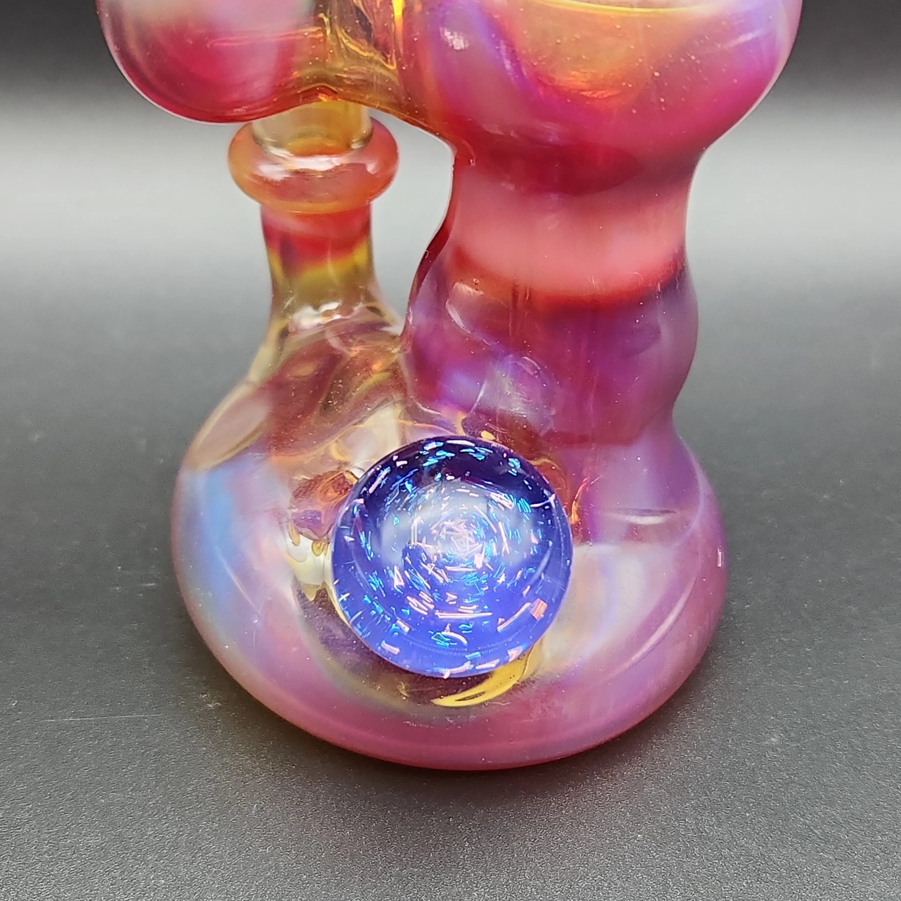 6.5 Purple Fumed Snorkel Bubbler by SlynxxGlass