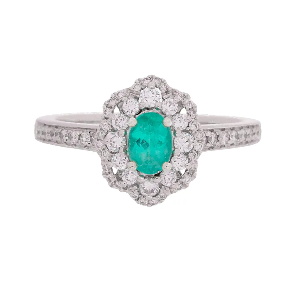 AGL Certified Paraiba Tourmaline Deco Style Ring