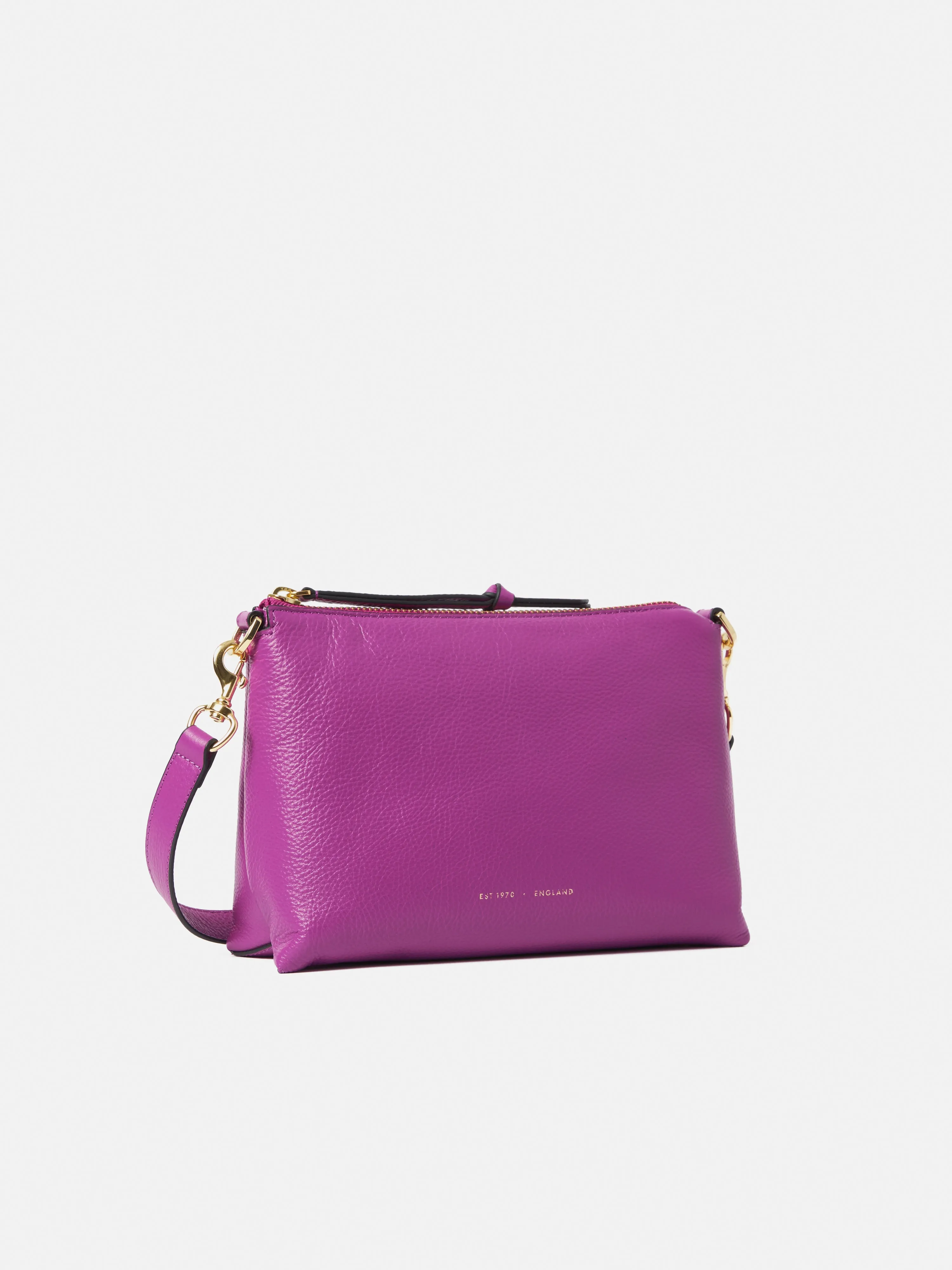 Ava Pebble Leather Crossbody | Purple Orchid