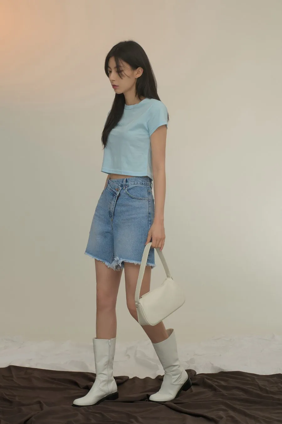 Basic Cotton Cropped T-shirt CA04