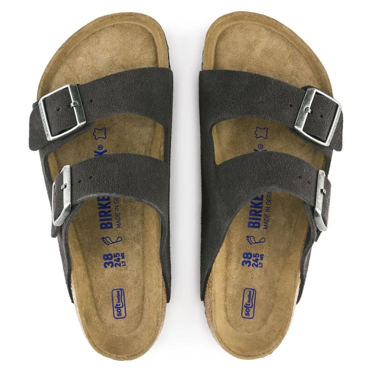 Birkenstock Arizona Soft Footbed - Velvet Gray Suede