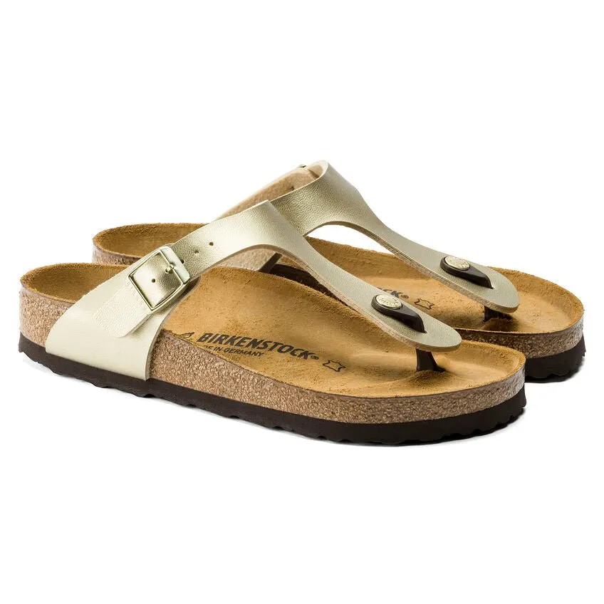 Birkenstock Women's Gizeh - Gold Birko-Flor