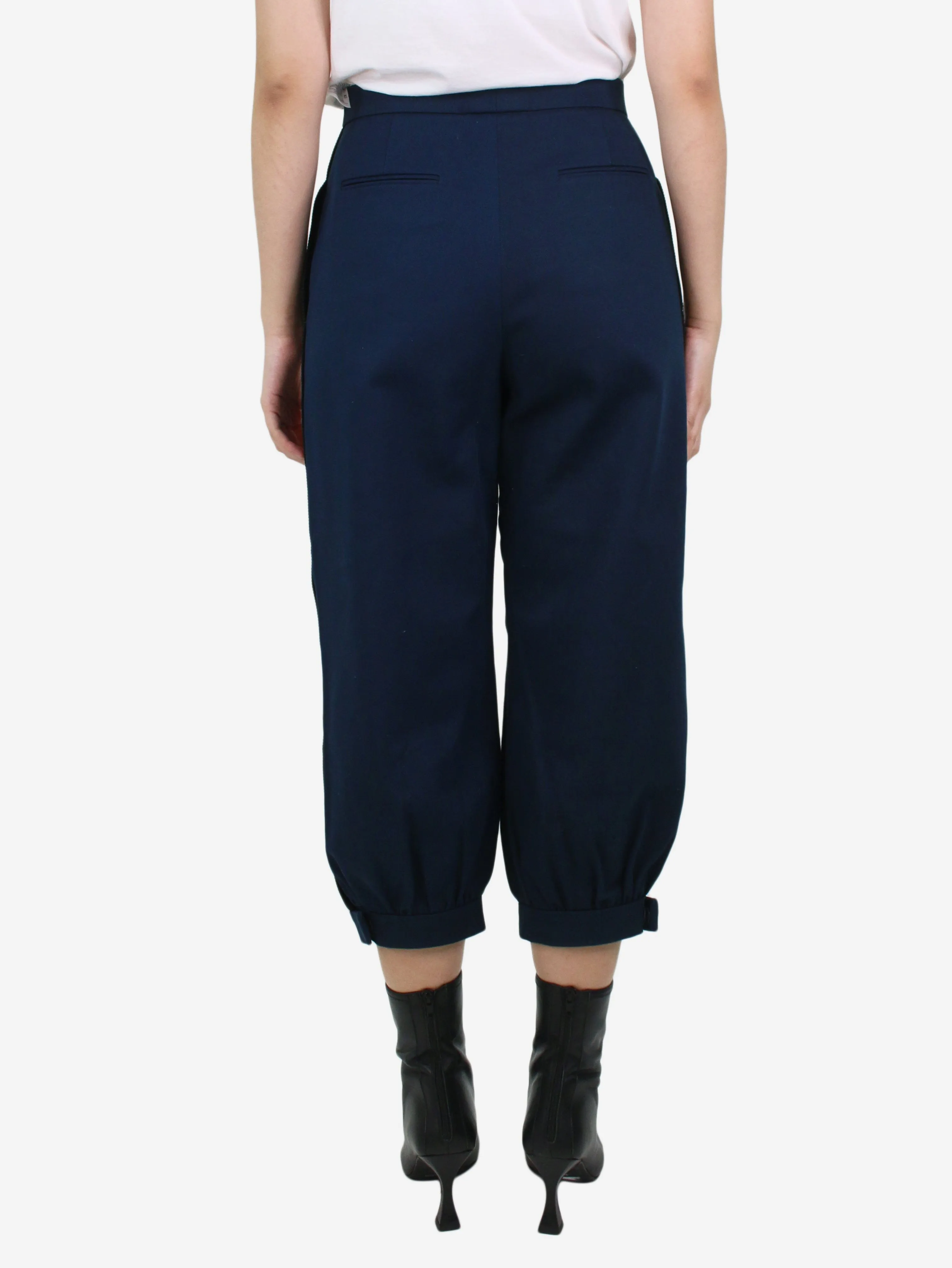 Blue pleated balloon trousers - size IT 42