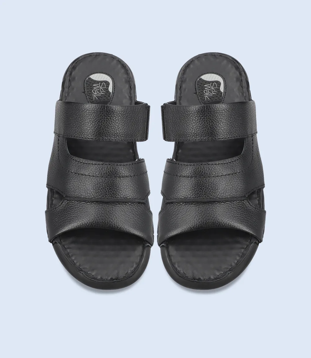 BM4857-BLACK-Men Comfort Slipper