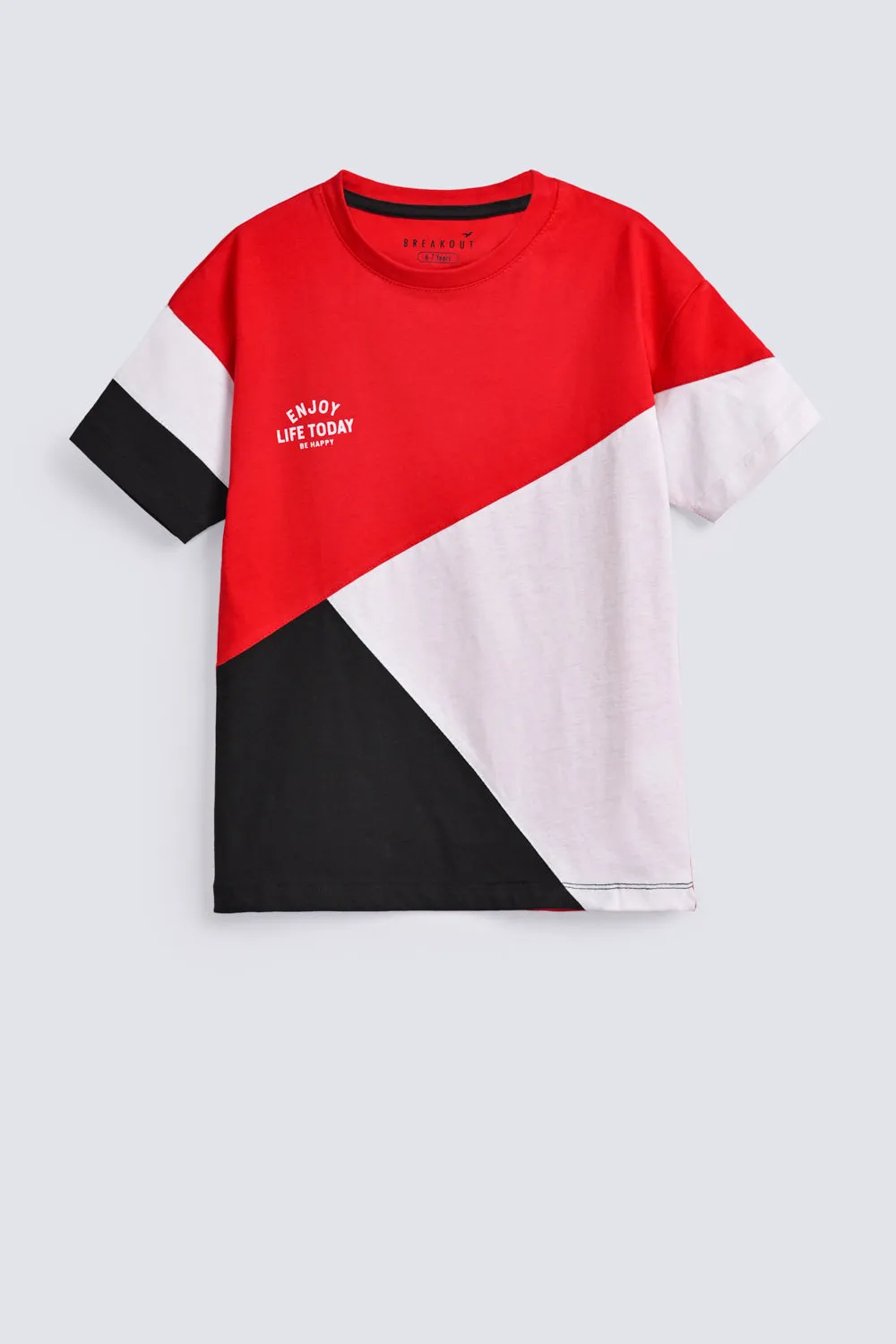 BOYS DROP SHOULDER PANEL TEE