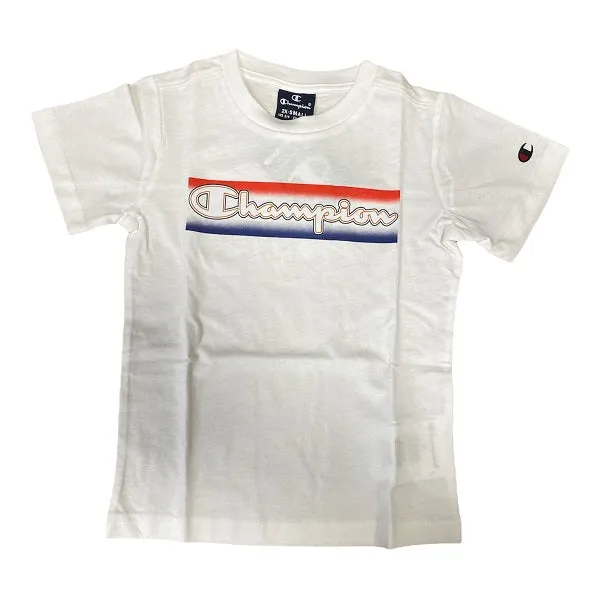 Champion short sleeve t-shirt for boys 305979 WW001 WHT white