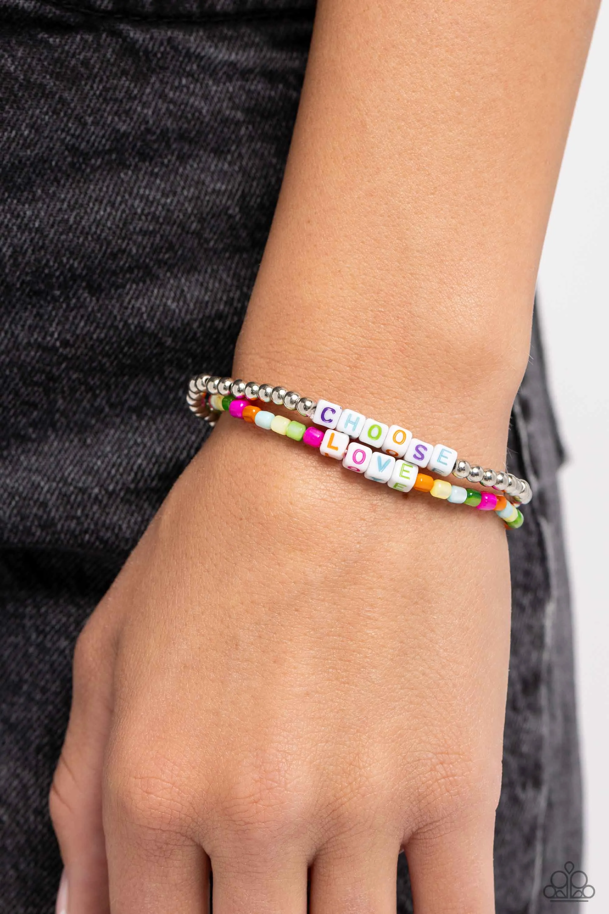 Chasing Love Multi Inspirational Bracelet - Paparazzi Accessories