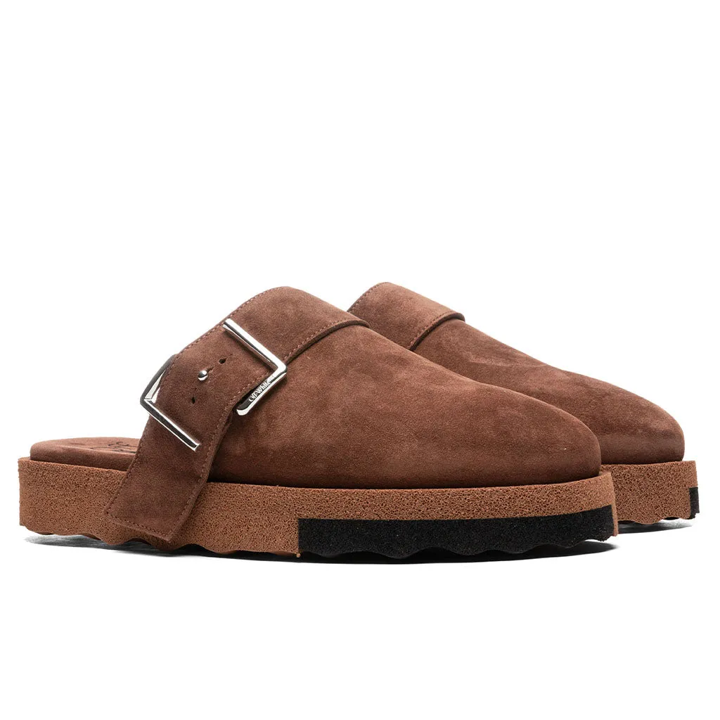 Comfort Leather Slipper - Brown/Black