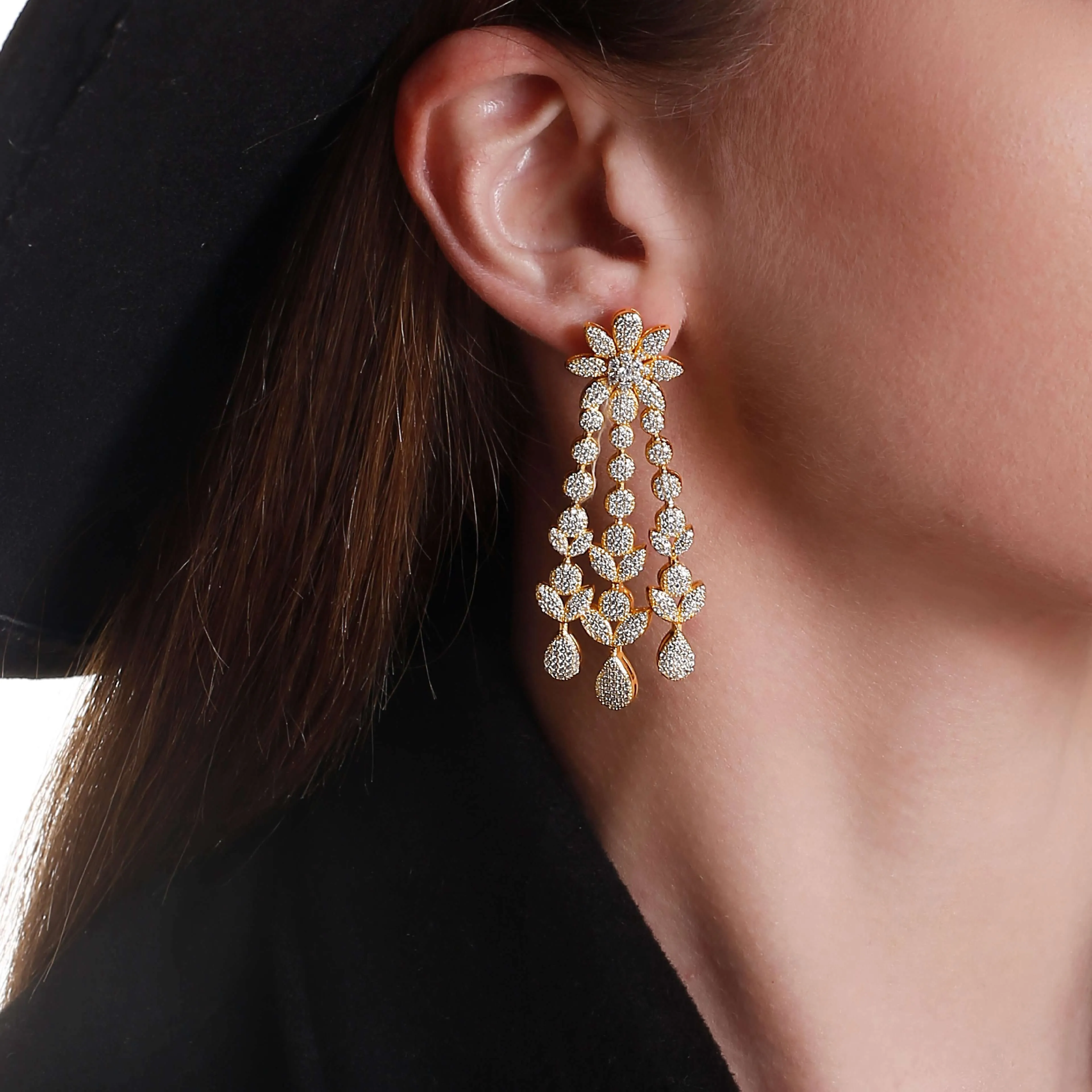 Crystal Chandelier Wedding Drop Dangle Earrings