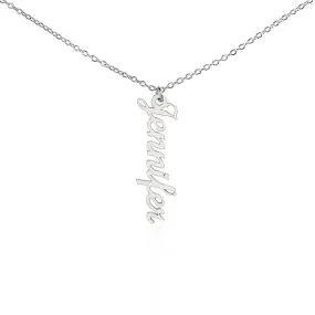 Custom Personalized Vertical Name Necklace, Jewelry Gifts For Her