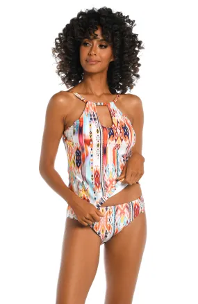 Desert Dream Underwire High-Neck Keyhole Tankini Top - FINAL SALE