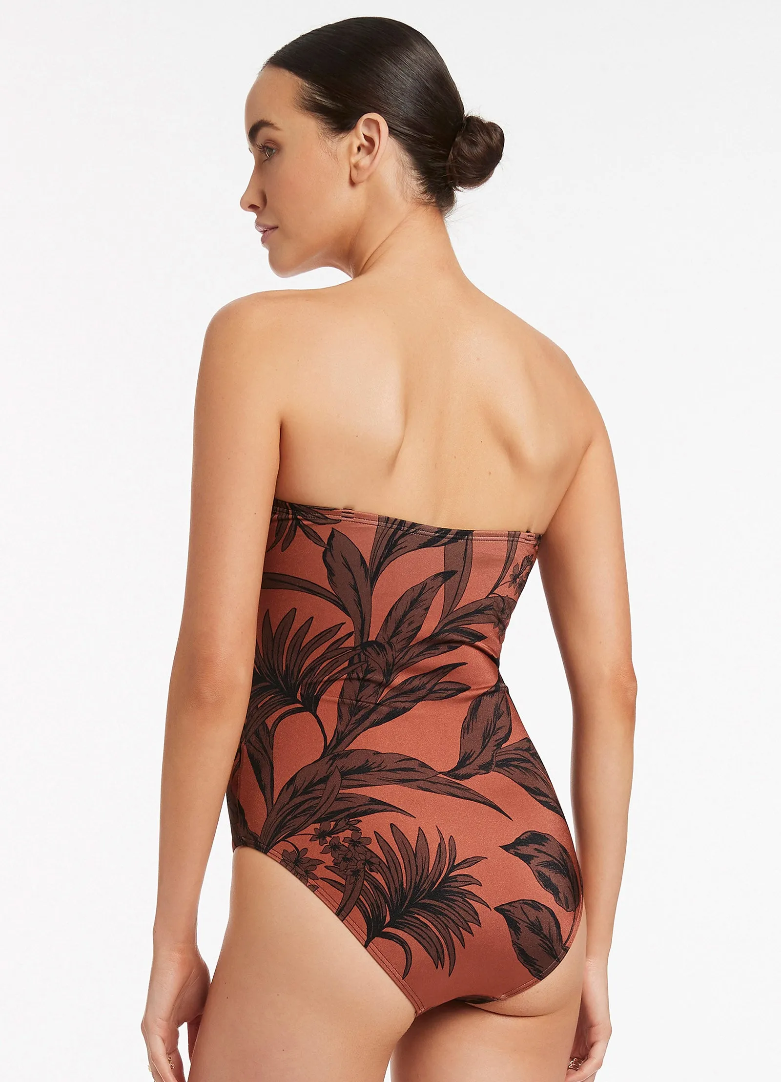 Desert Palm D_DD Twist One Piece - Terracotta