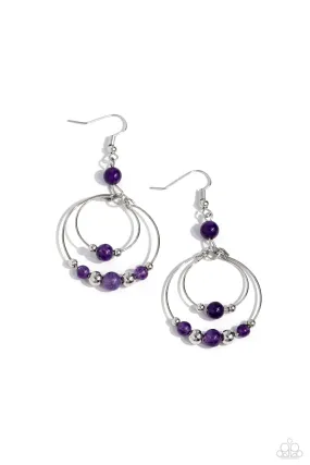 Eco Eden Purple Amethyst Stone Earrings - Paparazzi Accessories