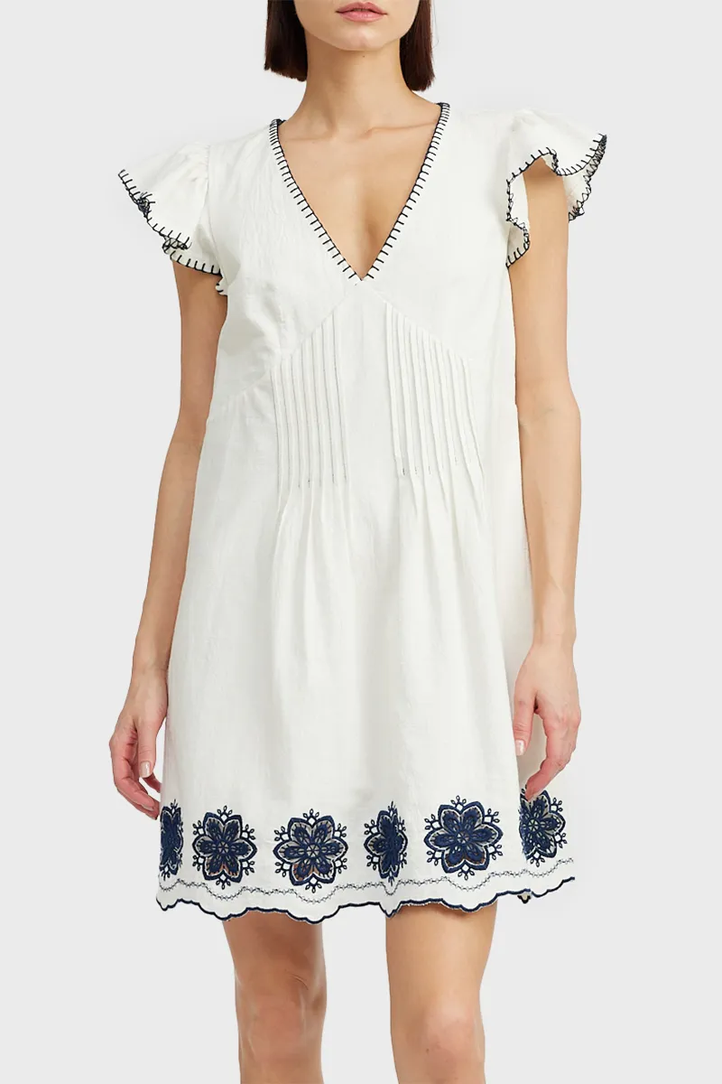 En Saison Dawson Embroidered Mini Dress