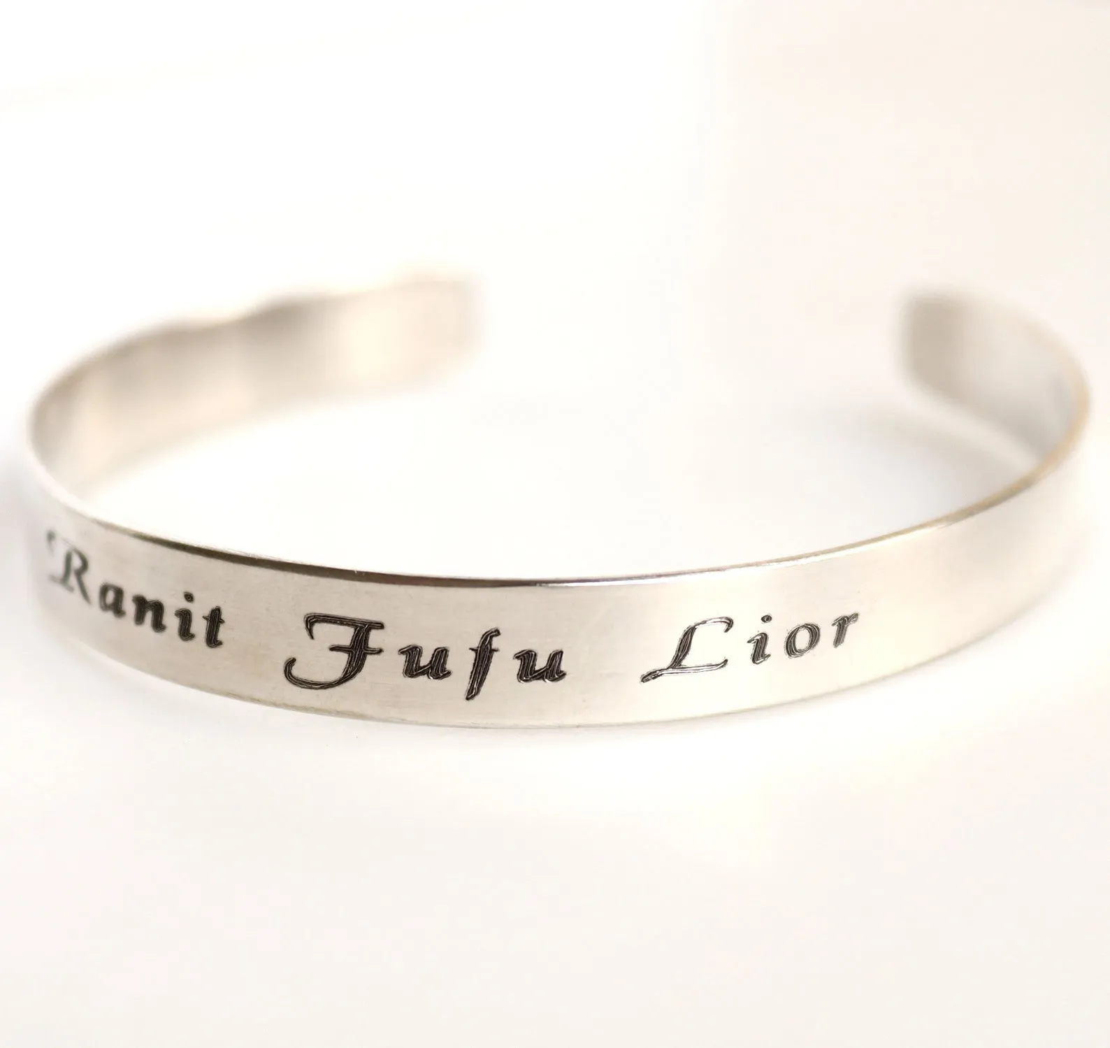 Faith Cuff Bracelet for Men - Personalized 925 Sterling silver Open bangle cuff