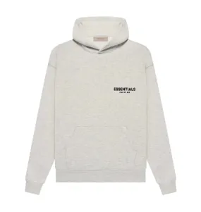 FEAR OF GOD ESSENTIALS POPOVER HOODY LIGHT HEATHER OATMEAL