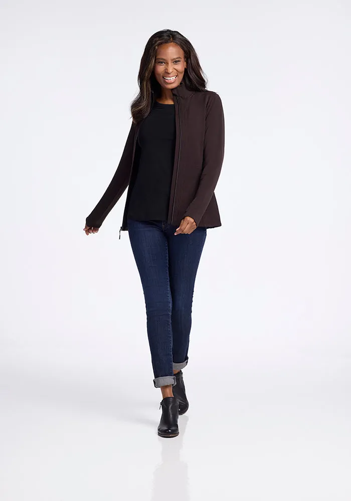 Finley Zip Up Sweatshirt - French Roast