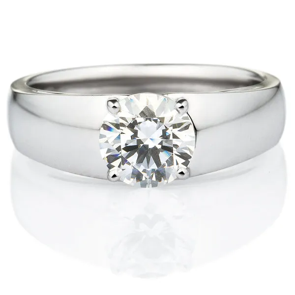 Four Prong Round Brilliant Engagement Ring [Setting Only] - EC023