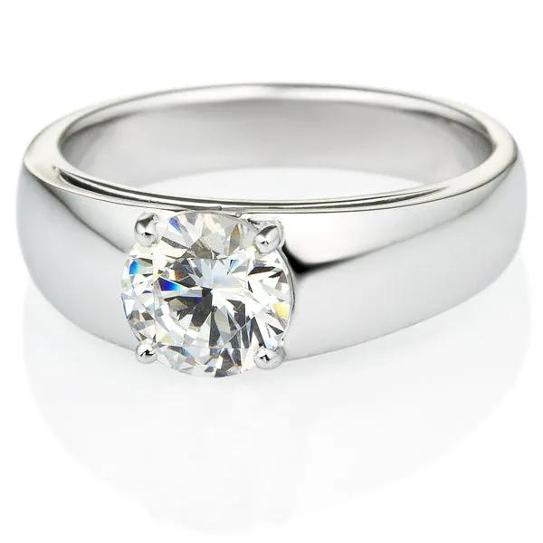 Four Prong Round Brilliant Engagement Ring [Setting Only] - EC023