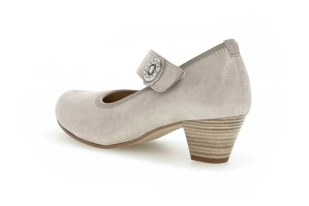 Gabor Women's 66.149.14 Mary Jane Pump - Metallic Beige