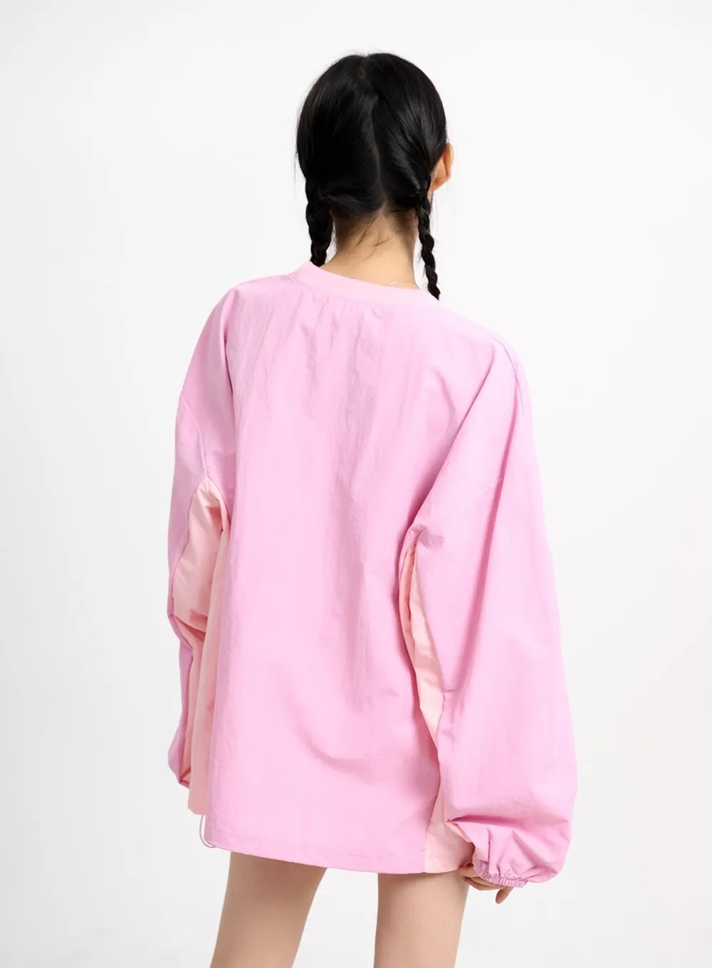 Graphic Ribbon Oversized Cotton Sweatshirt CM415