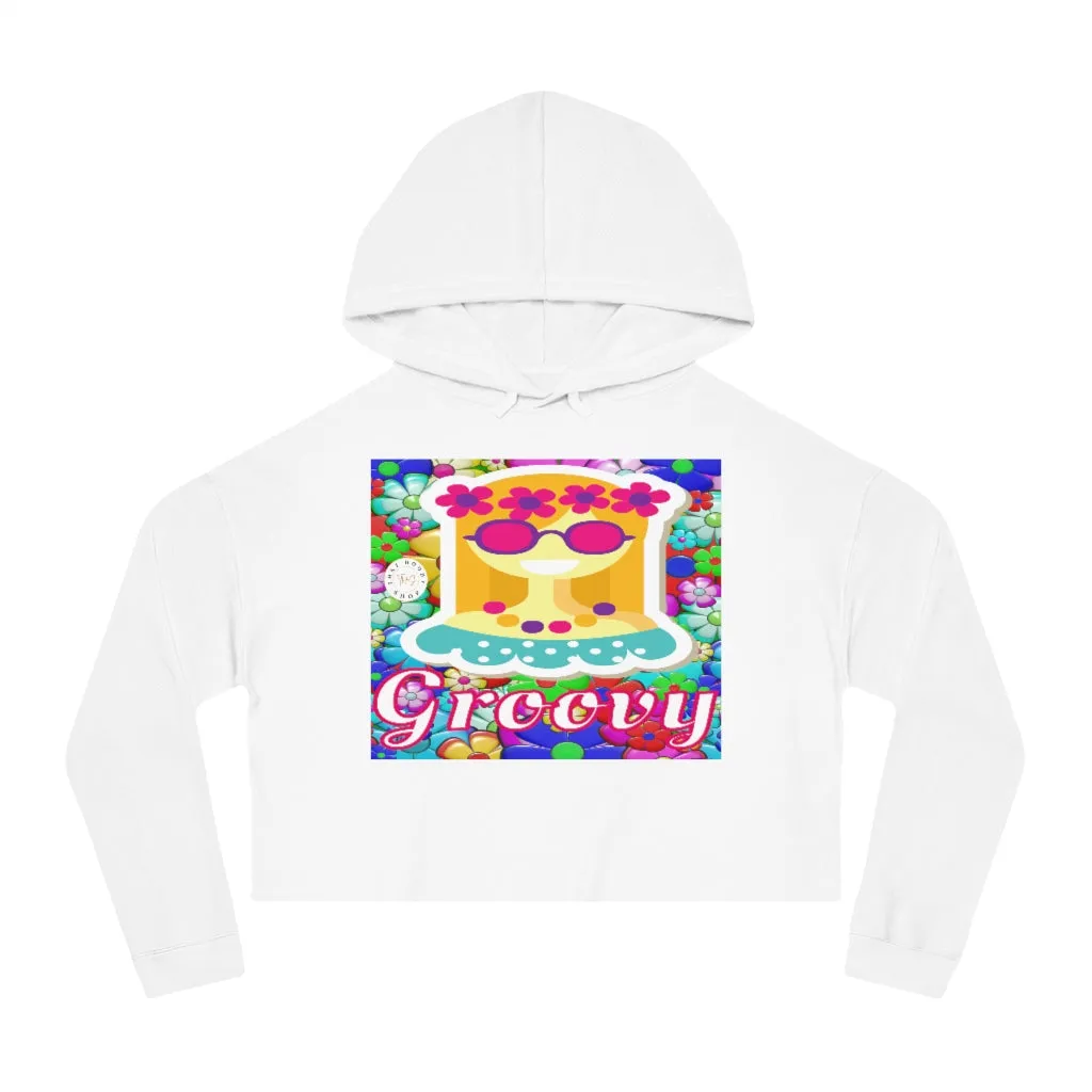 Groovy Hippie Cropped Hoodie