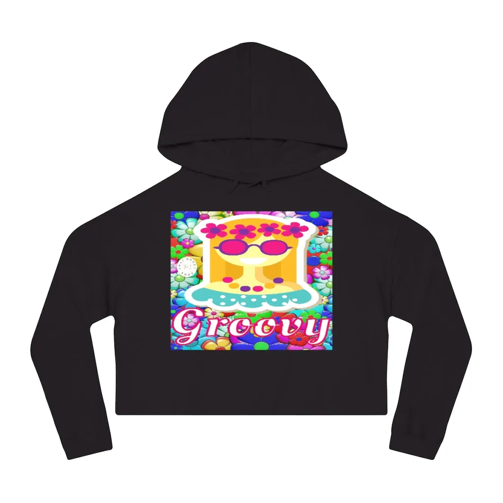 Groovy Hippie Cropped Hoodie