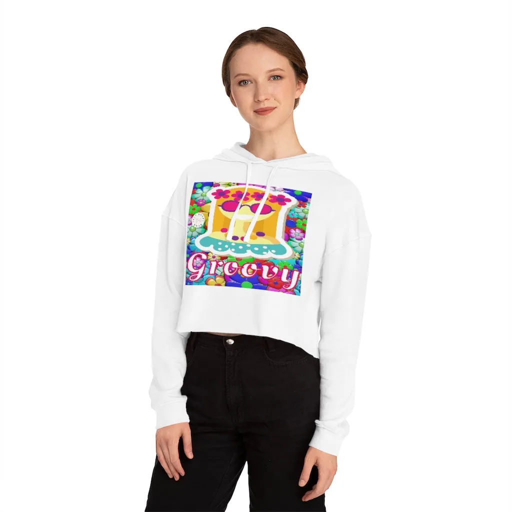 Groovy Hippie Cropped Hoodie