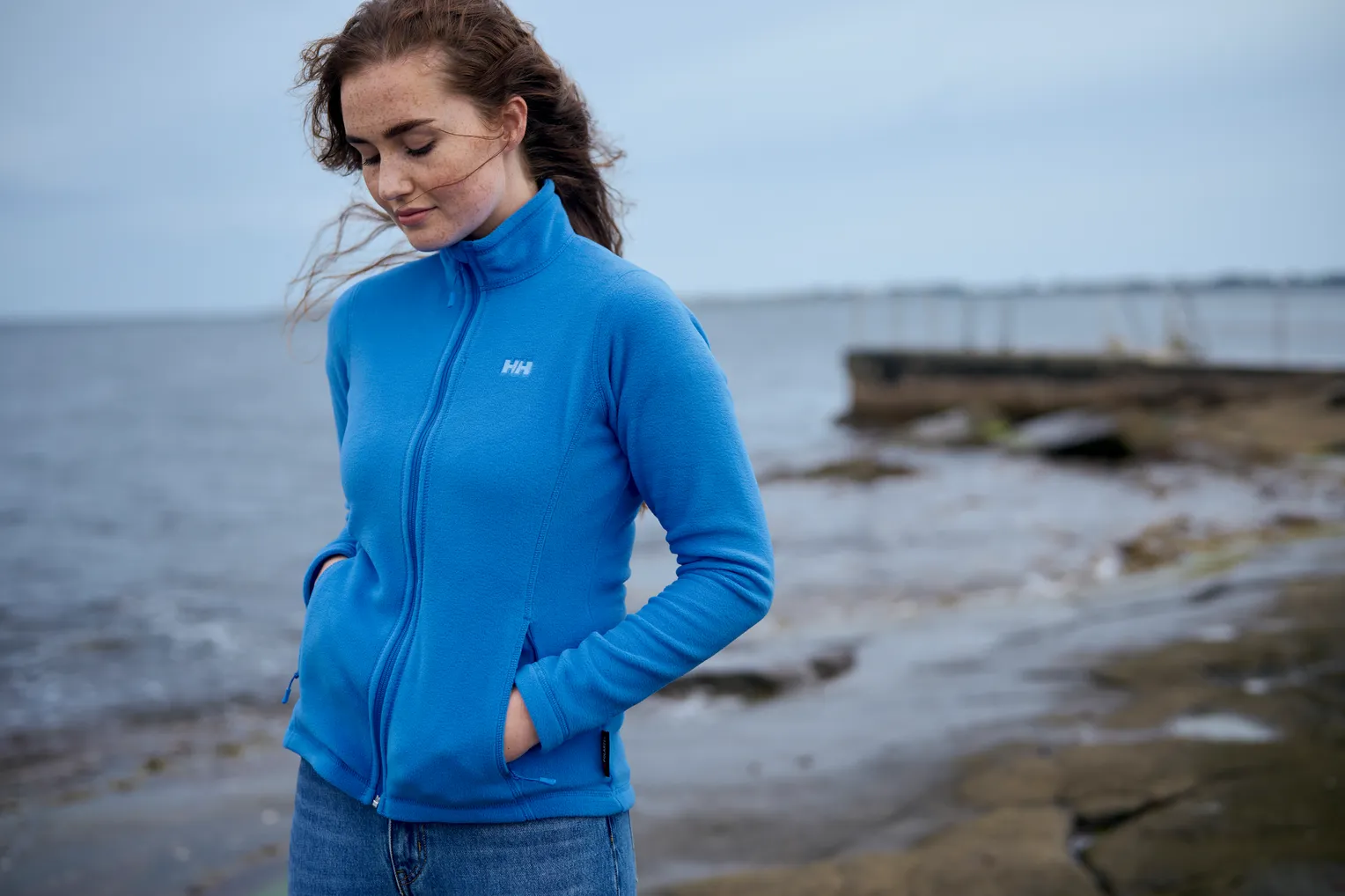 Helly Hansen Women's Daybreaker Polartec Full Zip Fleece (Ultra Blue)