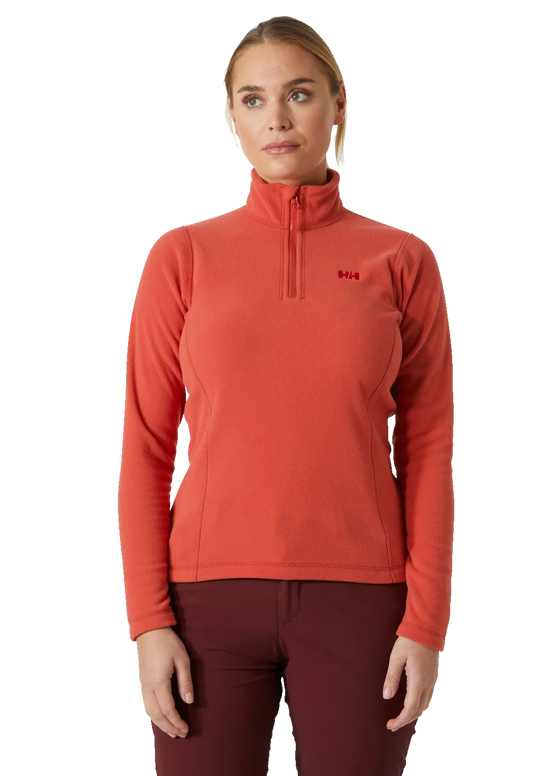 Helly Hansen Women's Daybreaker Polartec Half Zip Fleece Top (Poppy Red)