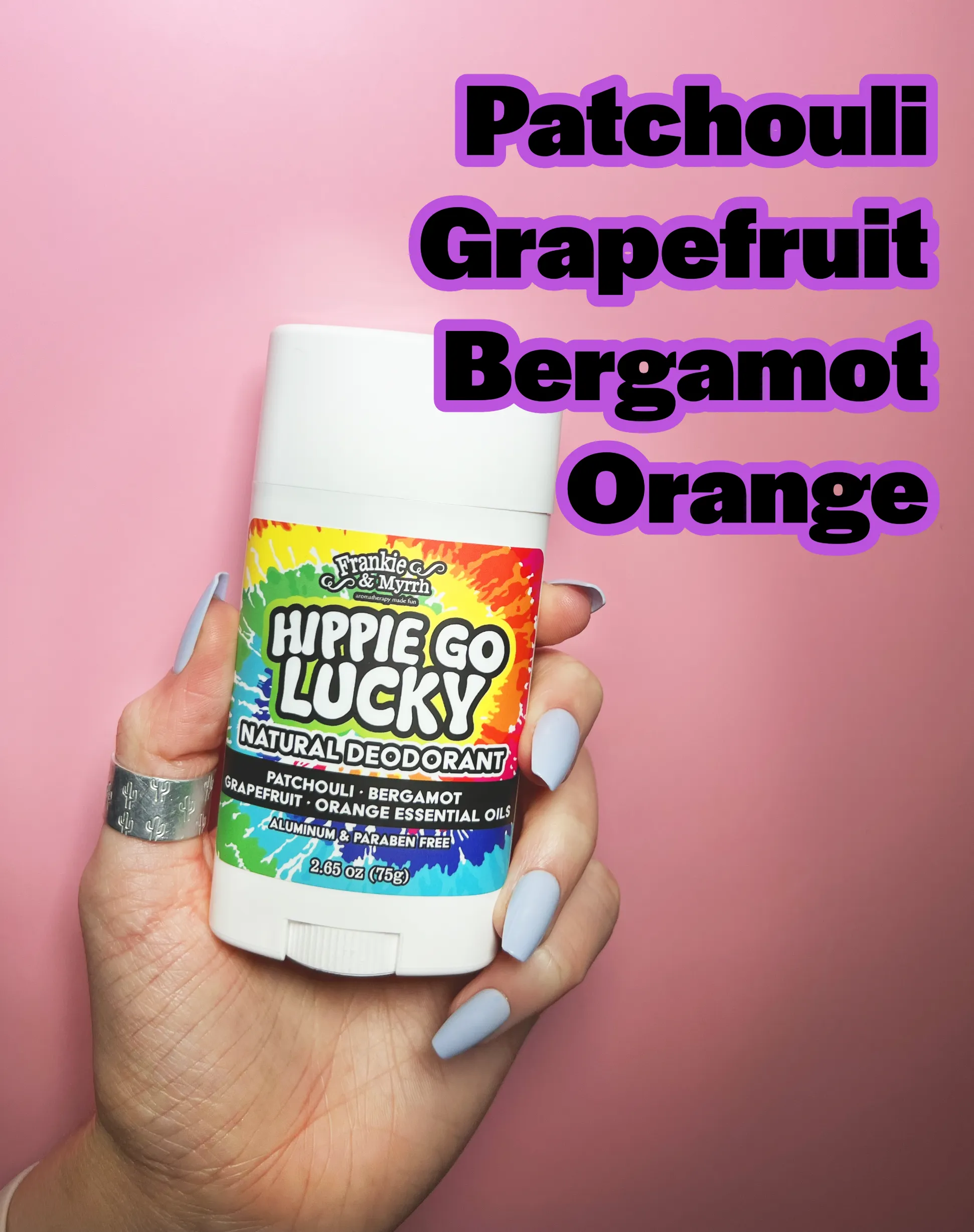 Hippie Go Lucky 2 Pack | Natural Deodorant | Patchouli, Bergamot, Sweet Orange, Grapefruit