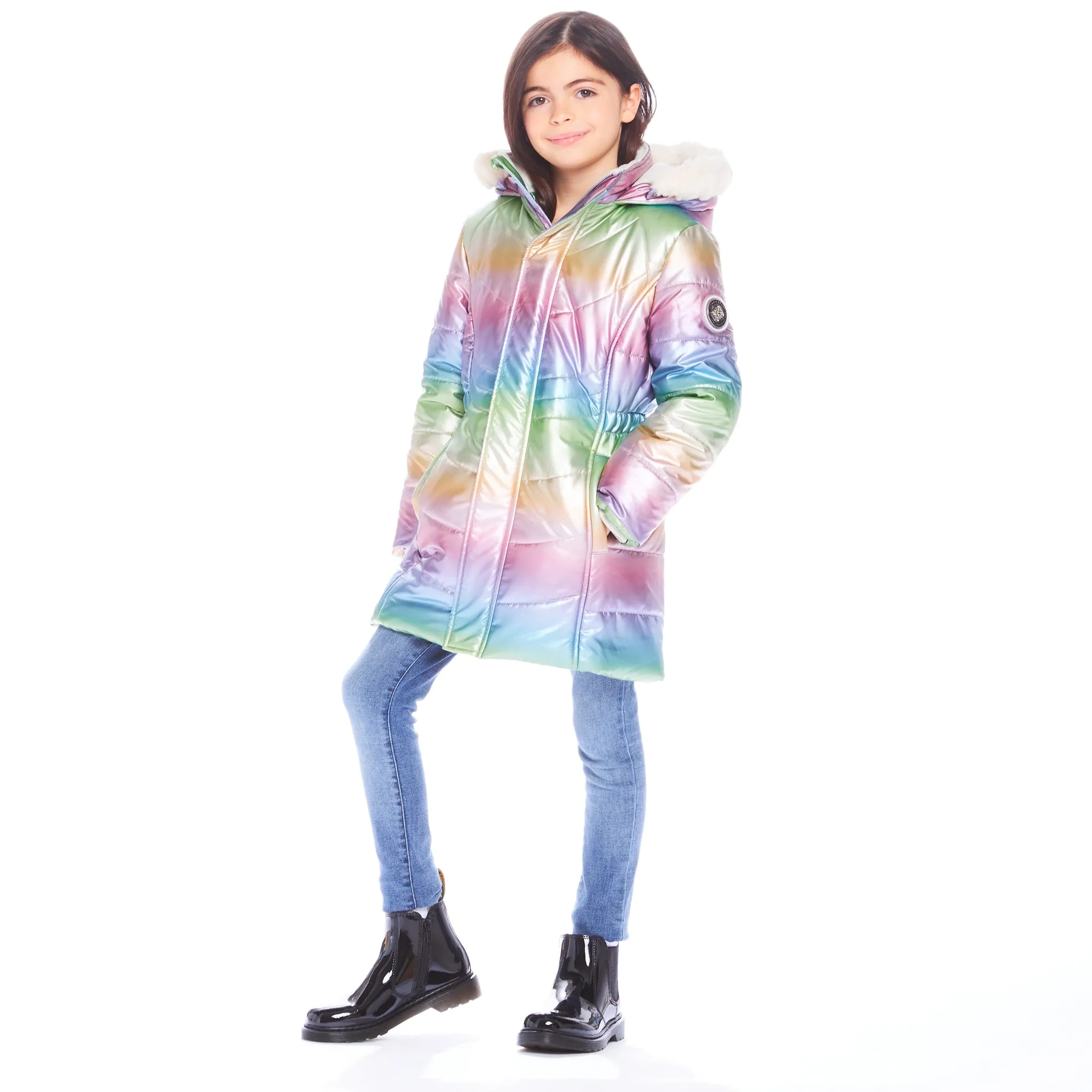 Hooded Parka | Pink Multicolor