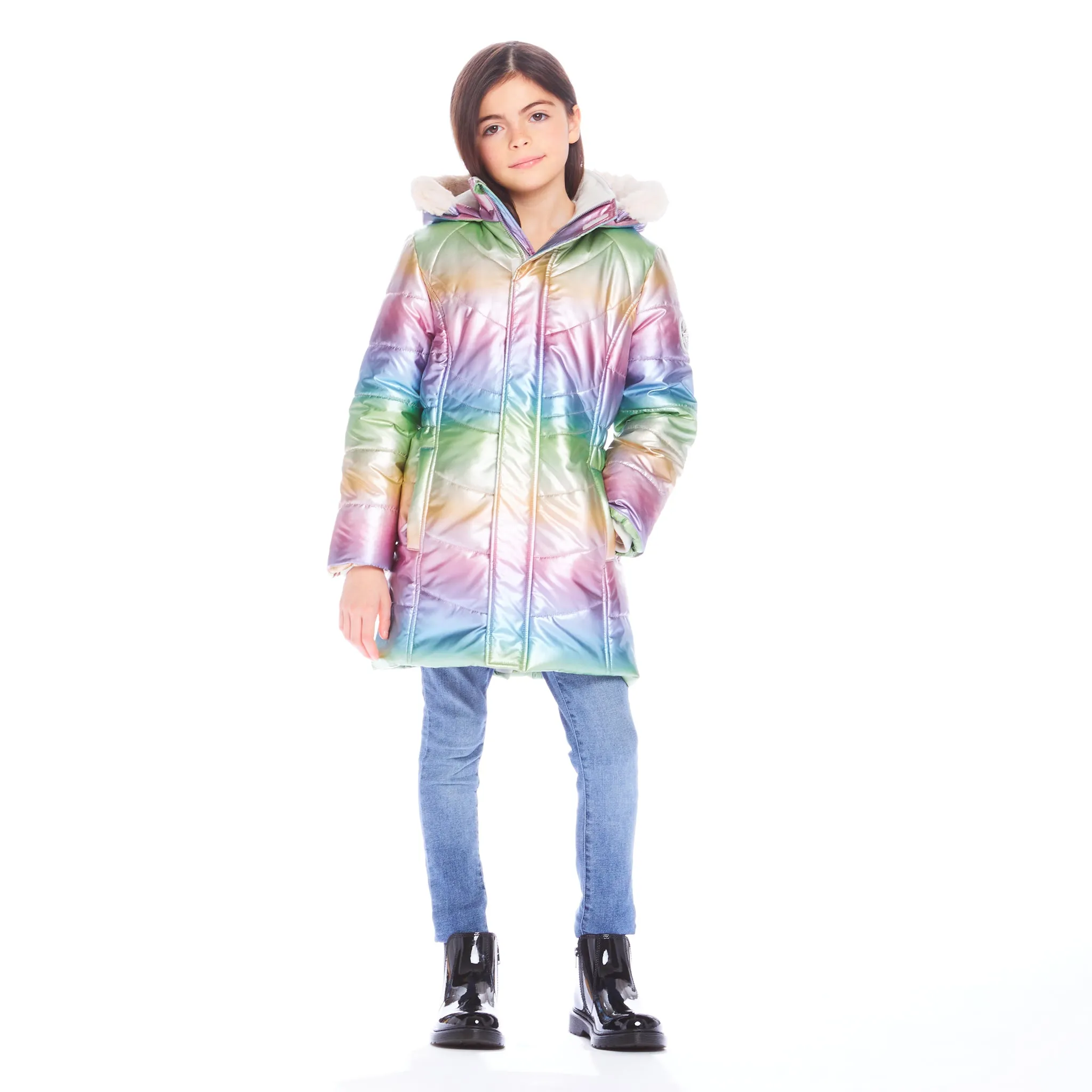 Hooded Parka | Pink Multicolor