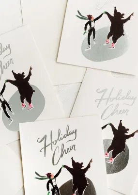 Iceskating Holiday Cheer Card Set