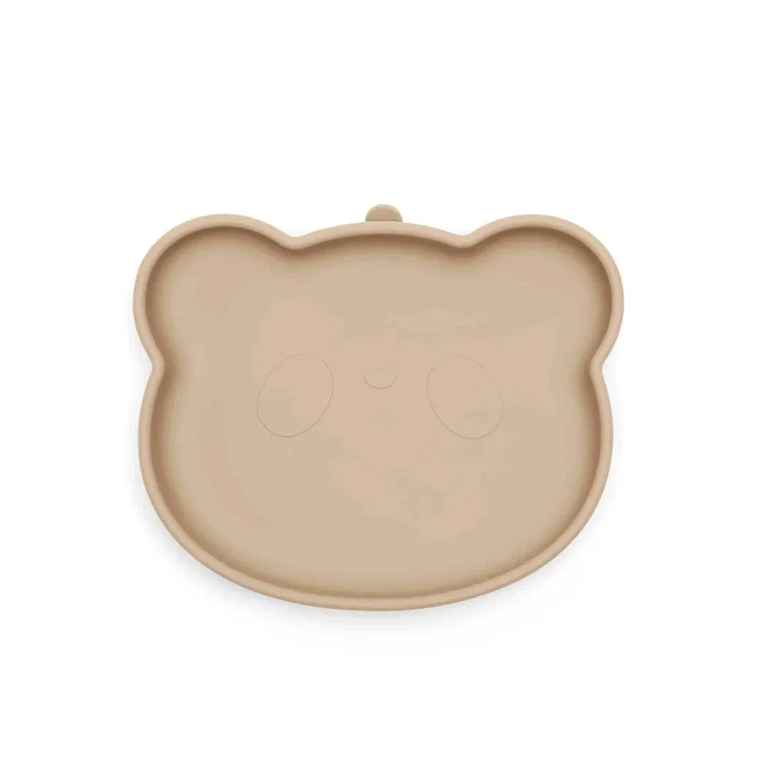 Ickle Bubba 6 Piece Silicone Feeding Set - Bear (Beige)