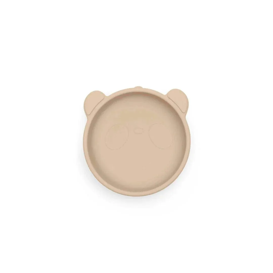 Ickle Bubba 6 Piece Silicone Feeding Set - Bear (Beige)