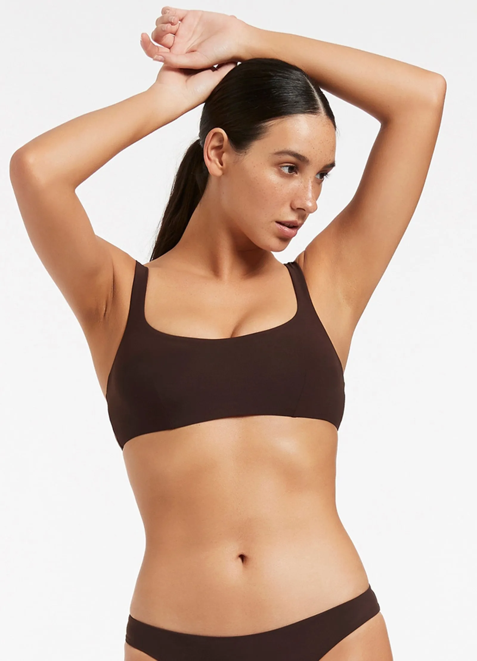 Jetset C_D Underwire Top - Chocolate