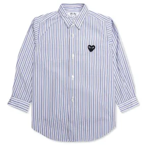 Kid's Striped Shirt - Blue/White/Black